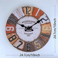 1pc 10/12/14/16inch Beach Themed Wall Clock - Battery Operated Silent Rustic Coastal Nautical Decor for Home Kitchen Living Room Office Bathroom Bedroom