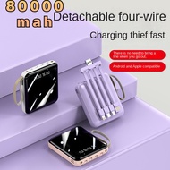 Mirror comes with a 4-wire power bank 80000 milliampere mini high capacity mobile power supply