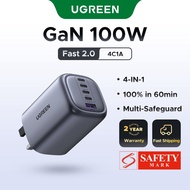 UGREEN 100W GaN 5-Ports Fast Charging 4-in-1 USB-A USB-C Charger Compatible with iPhone 17/16/15/14/