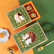 [5pcs/lot] Mid-Autumn Festival High-Quality Portable New Gift Box 4/6-Cavity Cantonese Style Flow He