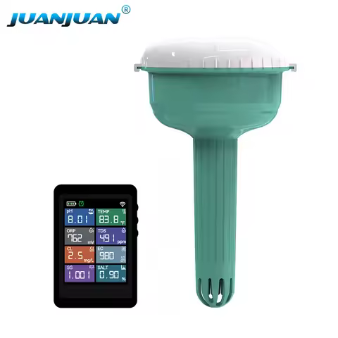 8 in 1 Tuya WIFI Swimming Pool Water Quality Analyzer Chlorine Meter ORP EC TDS Salinity Temp S.G PH