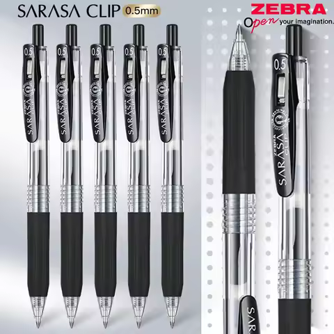 5pcs Japan ZEBRA Gel Pens SARASA JJ15 Press 0.5mm Quick Drying High-capacity Kawaii School Office Ac