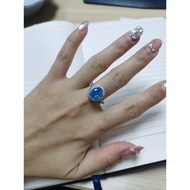 帕帕拉恰蓝戒指blue rings pt950 ，微瑕疵