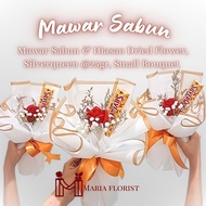 Buket Mawar Sabun Cokelat Silverqueen - Mini Buket Wisuda Anniversary
