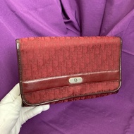 CD Christian Dior 經典 紅色 老花 古董包 手拿包 vintage