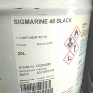 CAT MARINE PPG 20 LITER HITAM FINISHING
