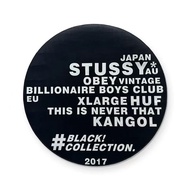Round Carpet Rug Stussy Style Letter Print Floor Mat Black White Circle Rug Gaming Room Living Room 