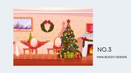 MOLLY Christmas Dimoo Display Model Showcase Entranceway Blind Box Showcase Static PVC Material Coll
