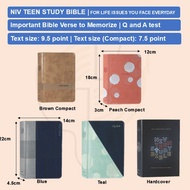 NIV Teen Study Bible | Text size 9.5 | Text size 7.5 (Compact) | Gladsounds