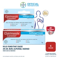CANESTEN Clotrimazole Antifungal Cream for Buni, Hadhad, An-an, Alipunga 5g