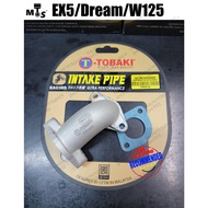 👍Tobaki 24mm/28mm/22/22.5mm Racing Intake PIPE TENGKUK intake inlet PIPE EX5 DREAM WAVE 125 W125 Hea