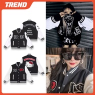 2NE1 X HELLO KITTY BOM CL Merch Varsity Jacket Men's and Women's Plus Size Vintage Korean Fashion Lo
