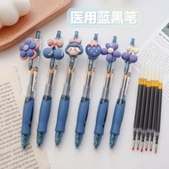 Morning Light Blue Black Gel Pen Medical Prescription Pen Medical Nurse Pen Push Type Dark Blue Sign