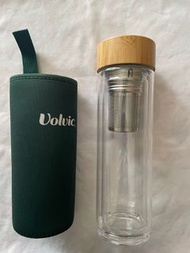 全新Volvic 玻璃保暖樽 Glass tumbler bottle