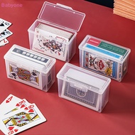 Babyone New Transparent Plastic Boxes Playing Cards Container PP Storage Case Packing Poker Game Card Box For Board Games GG