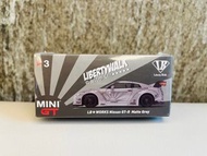 全新 絕版  包膠未拆 1/64 MiniGT Mini GT #3 LB Works Nissan GTR Matte Grey