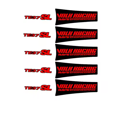 for RAYS VOLK TE37SL Wheel Sticker Replacement - Set of 10 JDM Car