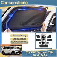 For Volkswagen VW Tiguan MK2 LWB 2016~2023 Car Mesh Sunshade Auto Curtain Sunshade Accessories Light