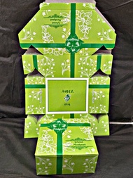 DUS NASI DUS SNACK BOX DUS MOTIF ANGEL HIJAU 12X12 12X14 12X16 18X18 20X20 ISI 50 LBR