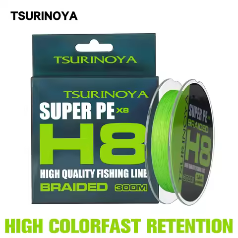 TSURINOYA 300M 150M 100M 8 Weaves PE Fishing Line H8 Ultra-long Casting 8 Strand Braided Smooth Mult