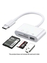 Usb C 轉sd、micro Sd 記憶卡讀卡機、c 型轉sd 讀卡機轉接器適用於c 型sd 卡轉接器支援compact Flash/cf/sd/micro Sd 相容ipad Pro/air/mini I Book Pro/air Android 筆記型電腦、即插即用sd/tf(micro Sd) 雙卡插槽,插拔方便,相容於sd、sdhc、sdxc、micro Sd、microsdhc、microsdxc,適用於各類行車記錄器/試用相機/數碼相機記憶卡