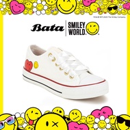 Bata บาจา by North Star SMILEY รองเท้าผ้าใบแบบผูกเชือก ดีไซน์เก๋ สำหรับเด็กผู้หญิง สีขาว รหัส 4591564