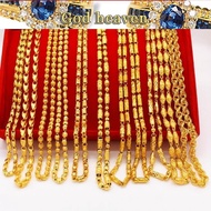 IH3 916 gold necklace men's men's yellow 916 gold domineering chain holding fashion jewelry jewelry 