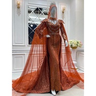 Bridal kebaya/Mermaid Tail Dress/full Sequin Dress