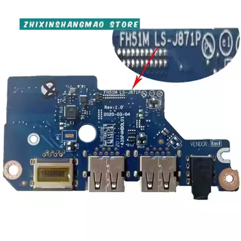 Genuine FOR Acer Nitro 5 AN517-52 N AN515-55 USB Audio LAN Board LS-J871P