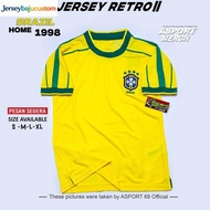 Free Custom BRAZIL RETRO HOME WORLD CUP 1998 FOOTBALL JERSEY BRAZIL JERSEY