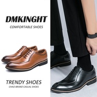 【A Flexible】 Business Casual Men's Shoes Wedding Groom Shoes Super Fiber Leather Oxford Derby Shoes 