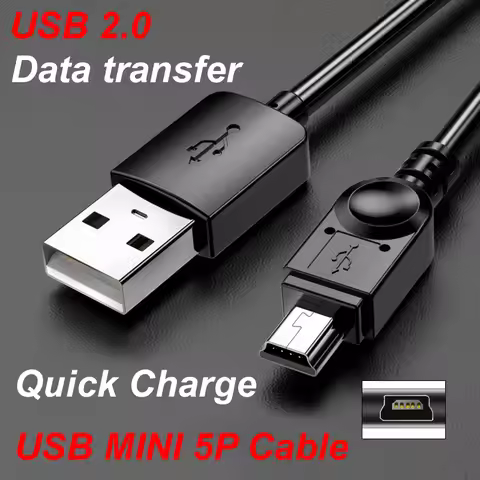 1m/2m/3m USB 2.0 5Pin Mini USB to USB A Fast Charge Cable with Data transmission for MP3 MP4 Player 