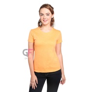 GIOFLO Women's Casual Shirt, Plain Short Sleeve T-Shirt, Light Orange / FW 06