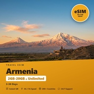 Armenia Travel eSIM 2GB-20GB & Unlimited 3-30 Days Mobile Internet Plan