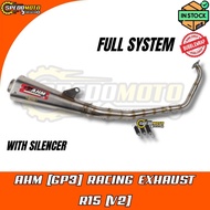 AHM [GP3] RACING EXHAUST YAMAHA R15 V2 FULL SYSTEM WITH SILENCER