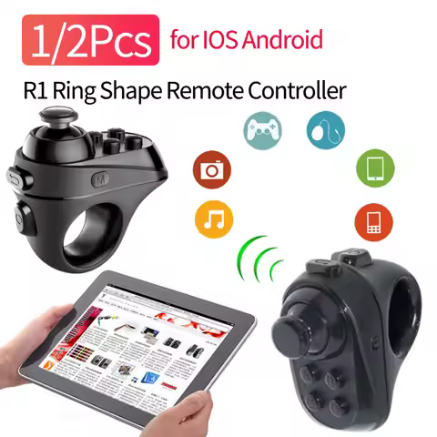 1/2Pcs R1 Ring Shape Bluetooth-compatible VR Remote Controller Wireless Gamepad for iPhone Android P