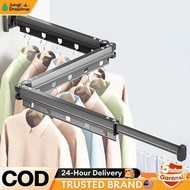 Aluminum Folding Clothes Drying Rack Balcony Indoor/ Outdoor Folding Drying Rack Balcony
