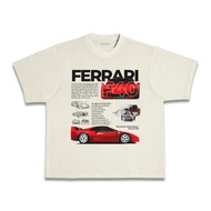 Boxy y2k Ferrari F40 Supercars Oversize Shirt Cotton 20s