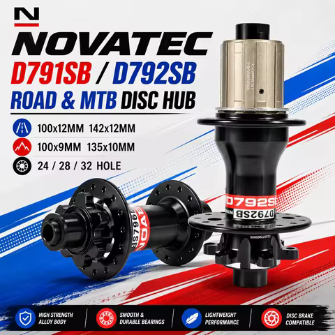 Novatec D791SB D792SB MTB Road Bicycle Disc Brake Hubs 100x12 142x12 100x9 135x10 6-Bolt 24/28/32H C