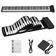 Electronic piano 88 keys roll-up piano foldable rechargeable built-in speaker