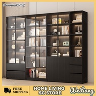 WEILIANG Display Cabinet Home Bookshelf Cabinet Study Room Overall Storage Cabinet
