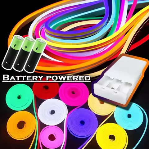 Battery Neon Rope Lights,Flexible Led Rope Lights Rope Lights,Led Neon Lights,Gaming Led Neon Light 