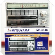 (Code Qz75) Mitsuyama Radio MS-4046 FM AM SW / AC DC Mitsuyama Radio Portable