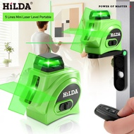 5-Line Laser Level with Remote Control High-Precision Bright Light Fine Line Level Projector