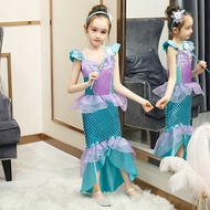 Ariel Cosplay Costume for Kids Girl Mermaid Dress Girls Princess Dresses