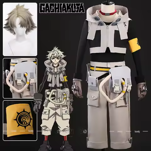 Anime Gachiakuta Rudo Surebrec Cosplay Costume Wig Coat Pants Bag Choker Belt Gloves Props Full Set 