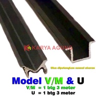 UM 3 meter Sliding Wardrobe Door Rail Type 388 [SET] Sliding Wardrobe Rail/ U (Top) Model3m 1pcs and