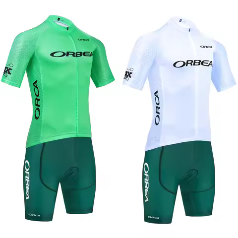 2025 Cycling Set Green Cycling Jersey Team ORBEA ORCA Bike Jersey Bibs Shorts Anti-Swear Ropa Ciclis