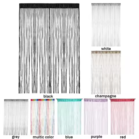 1x2m Room Decor Curtain Creative Chic Partition Door Curtains Tassel String Fashionable Tear Resista