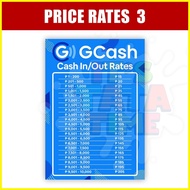 ❏ ◄ ♣ GCash Cash-in Cash-out Rates Signage